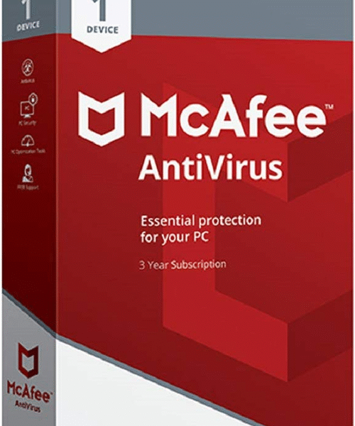 McAfee AntiVirus 2025 (PC) - (1 Device, 3 Years) - McAfee Key - Global
