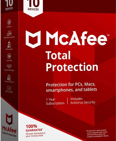 McAfee Total Protection 2024 - 10 Devices / 1 Year Key