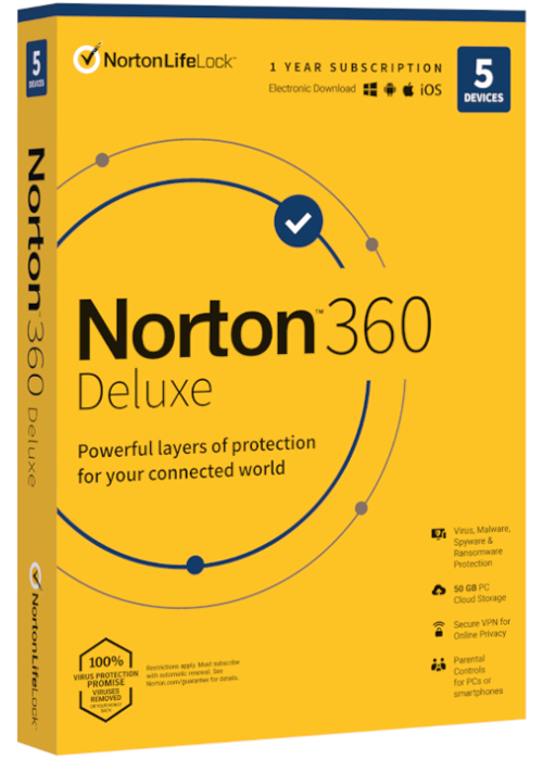 Norton 360 Deluxe - 5 Devices 1 Year Key EUROPE Norton 360 Deluxe - 5 Devices 1 Year Key EUROPE