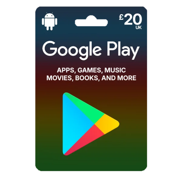 eGiftly - Google Play UK 20 GBP Digital Gift Card Instant Delivery