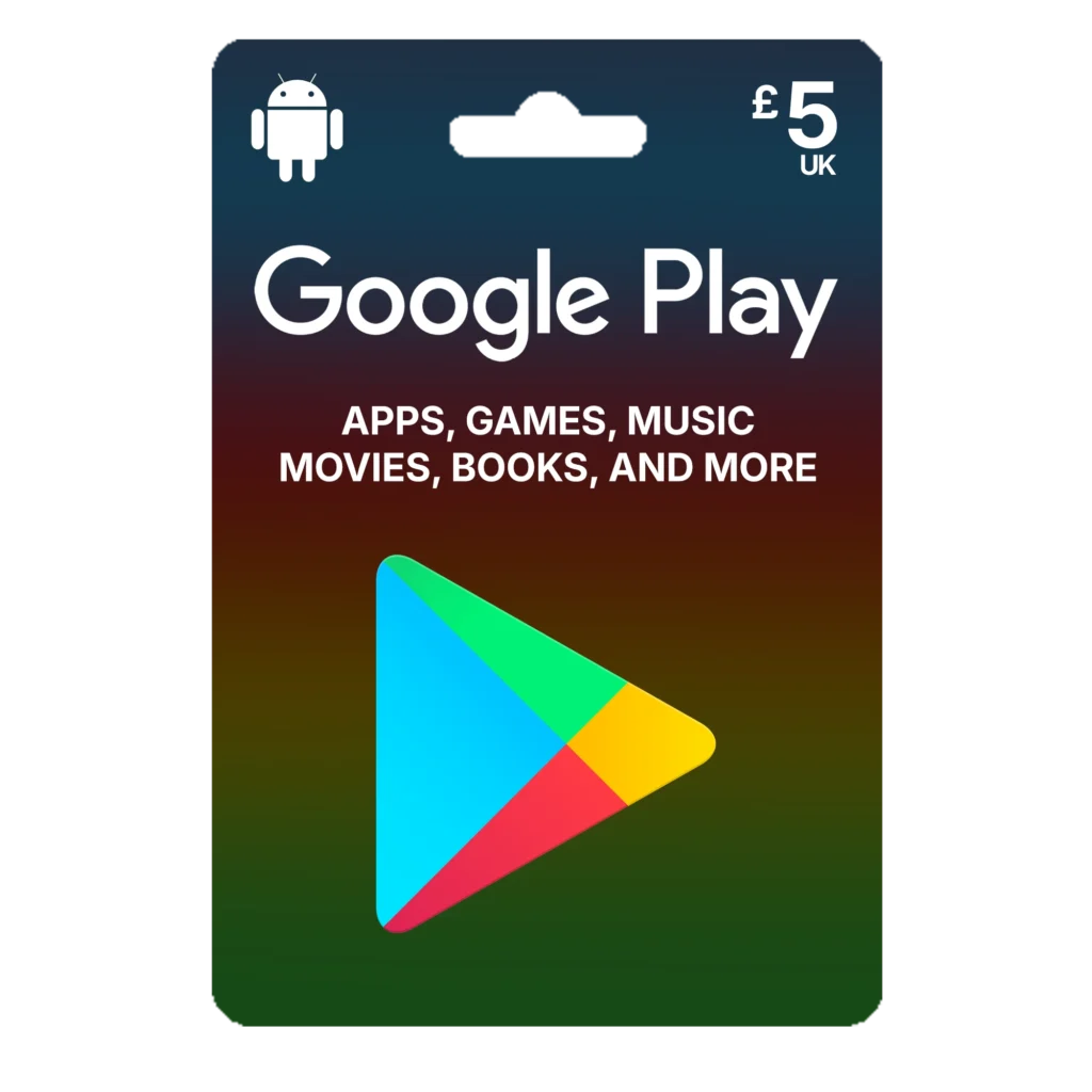 eGiftly - Google Play UK £5 Digital Gift Card Instant Delivery